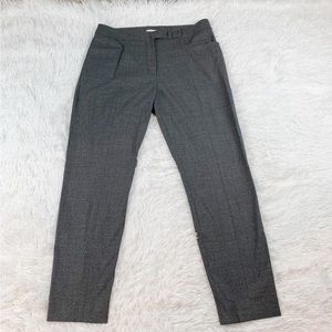 Paule Ka high rise flat front virgin wool dress pants trousers workwear grey